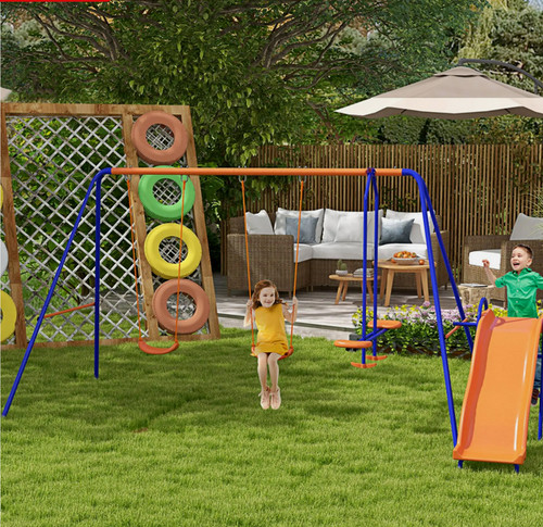Metal garden swing set - 4,