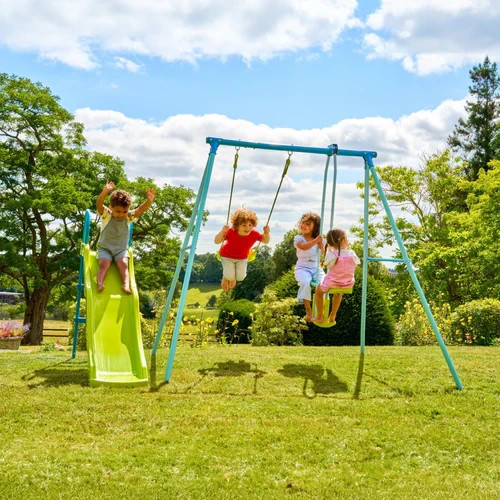 Garden double swing set with - set,