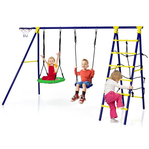 Outdoor kids swing set - 5-in-1,