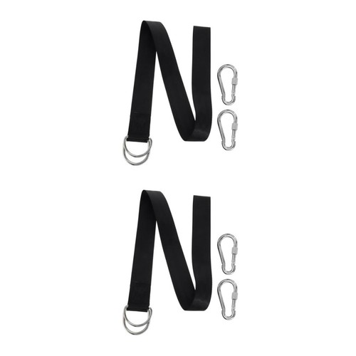 Black tree swing straps 2sets - tree,