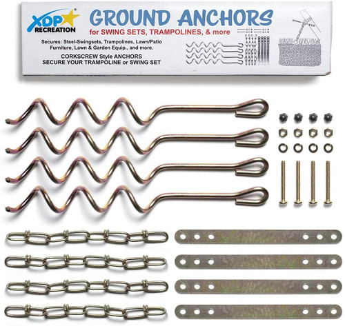 Ground anchor kit for - kit, swing