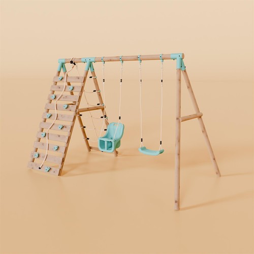 Double swing set with baby - swing,
