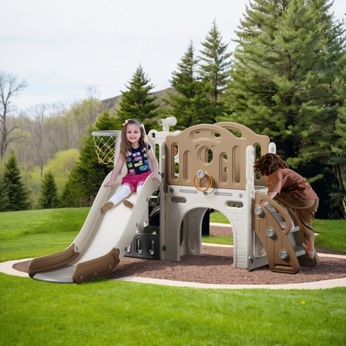 Castle slide and swing - 6-in-1,