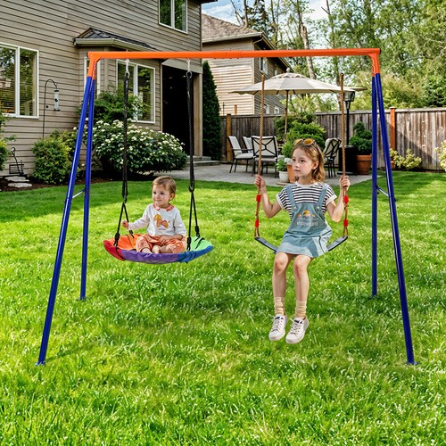 Toddlers metal swing set - swing,