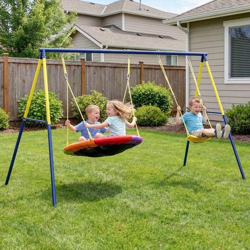 Kids swing set with double - set,