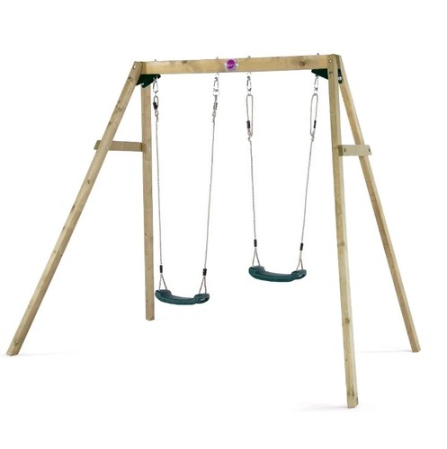 Wooden double swing set - double,